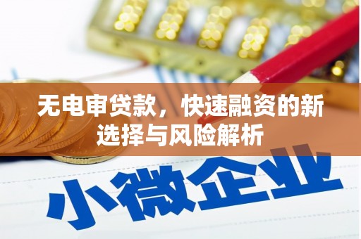 青铜峡无电审贷款，快速融资的新选择与风险解析